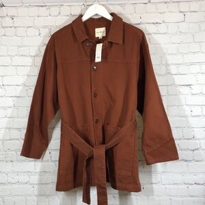 Brown Belted Women's Blazer